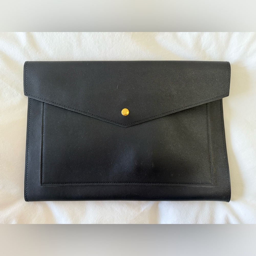 Glass Ladder & Co | Black Megan Portfolio Planner Vegan Microsuede Tablet Sleeve